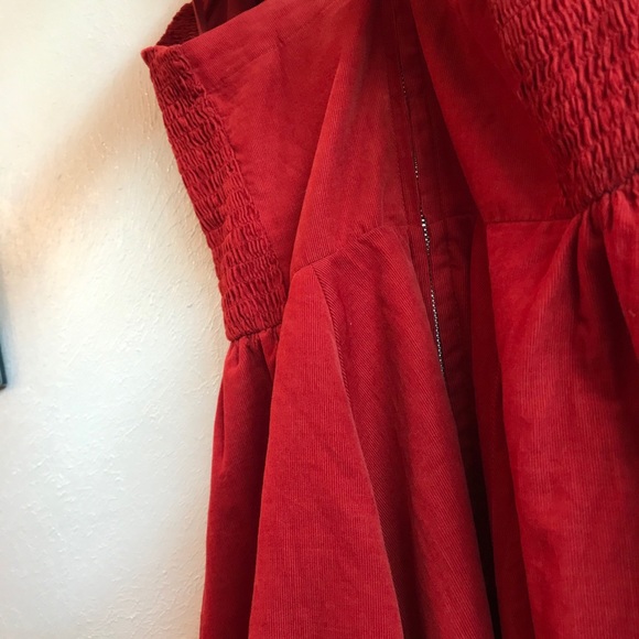 red vintage style corduroy dress - Picture 13 of 13